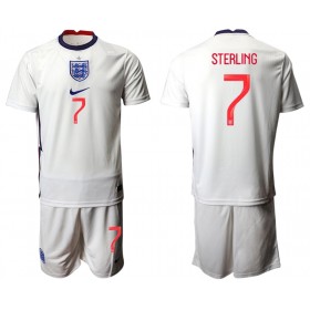 Camisolas de Futebol Inglaterra Sterling 7 Criança Equipamento Principal Euro 2020 Manga Curta